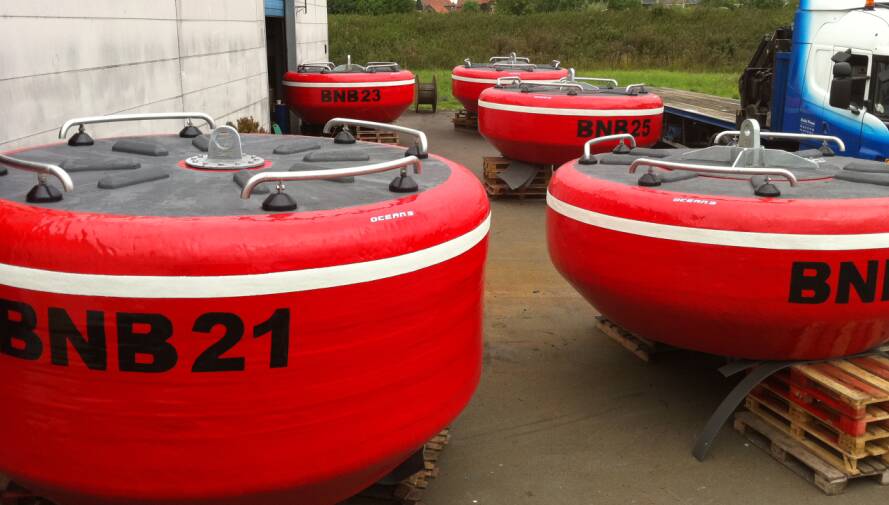 3 & 8 Tons buoyancy Mooring Buoys - 1 Set for Naval Base of Brest